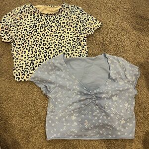 2 cropped shirts